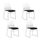 Armless Low Back Conference Chair Microfiber Cushion Contemporary Chair
