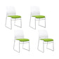 Armless Low Back Conference Chair Microfiber Cushion Contemporary Chair