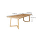 Moderne rechthoekige kantoorbureau natuurlijke slede Solid Wood Writing Desk