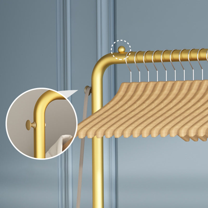 Estantería de almacenamiento de riel colgante enmarcado de metal de Glam Hall