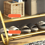 Estantería de almacenamiento de riel colgante enmarcado de metal de Glam Hall