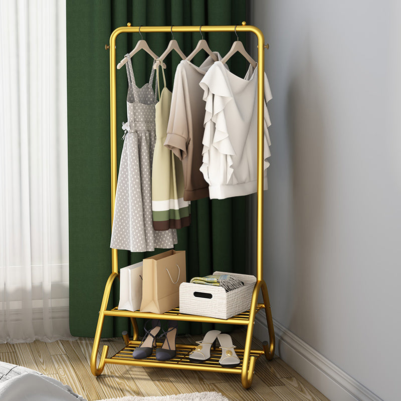 Estantería de almacenamiento de riel colgante enmarcado de metal de Glam Hall