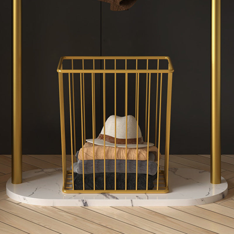 Luxurious Metallic Coat Hanger Pure Color Free Standing Marble Base Coat Rack Clearhalo 'Entry & Mudroom Furniture' 'furn' 'furn_hall_tree_coat_racks' 'Furniture' 'Hall Trees & Coat Racks' 'hall_tree_coat_racks' 6408549