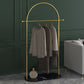 Luxurious Metallic Coat Hanger Pure Color Free Standing Marble Base Coat Rack 33"L x 12"W x 69"H Gold-Black Basket Not Included Clearhalo 'Entry & Mudroom Furniture' 'furn' 'furn_hall_tree_coat_racks' 'Furniture' 'Hall Trees & Coat Racks' 'hall_tree_coat_racks' 6408554