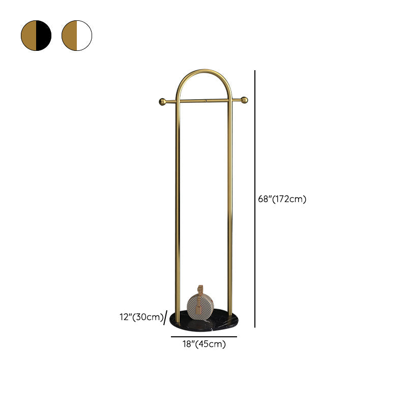 Luxurious Metallic Coat Hanger Pure Color Free Standing Marble Base Coat Rack Clearhalo 'Entry & Mudroom Furniture' 'furn' 'furn_hall_tree_coat_racks' 'Furniture' 'Hall Trees & Coat Racks' 'hall_tree_coat_racks' 6408558