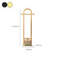 Glam Entry Hall Tree Metal Hanging Rail Storage Basket and 2 Hooks Coat Rack