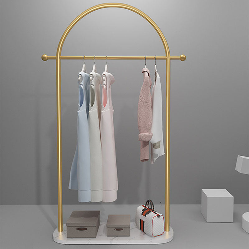 Modern Metal Hall Stand Hanging Rail with 2 Hooks Coat Hanger Clearhalo 'Entry & Mudroom Furniture' 'furn' 'furn_hall_tree_coat_racks' 'Furniture' 'Hall Trees & Coat Racks' 'hall_tree_coat_racks' 6408587