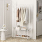 Metal Free Standing Hall Tree with Shelves Hall Stand for Living Room