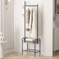 Metal Free Standing Hall Tree with Shelves Hall Stand for Living Room