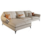 Sofa sectionnel contemporain sectionnel en cuir beige avec oreillers