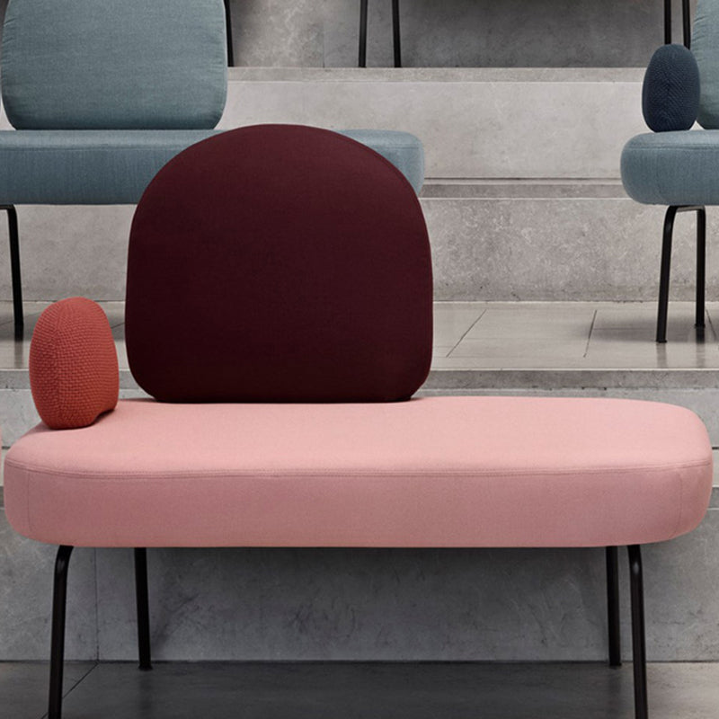 2-seater Standard Sofa Modern Fabric Armless Settee for Living Room