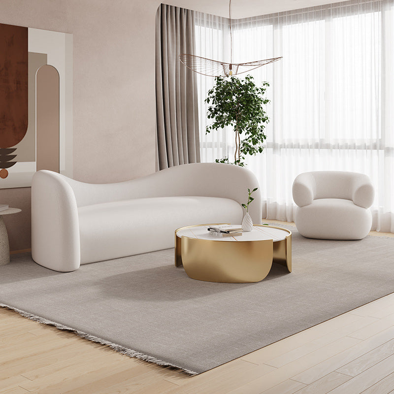 Faux Leather Modern Sofa Sloped Arm Curved Sofa for Living Room Clearhalo 'furn' 'furn_sofas' 'Furniture' 'Living Room Furniture' 'Sofa' 'sofas' 6411096