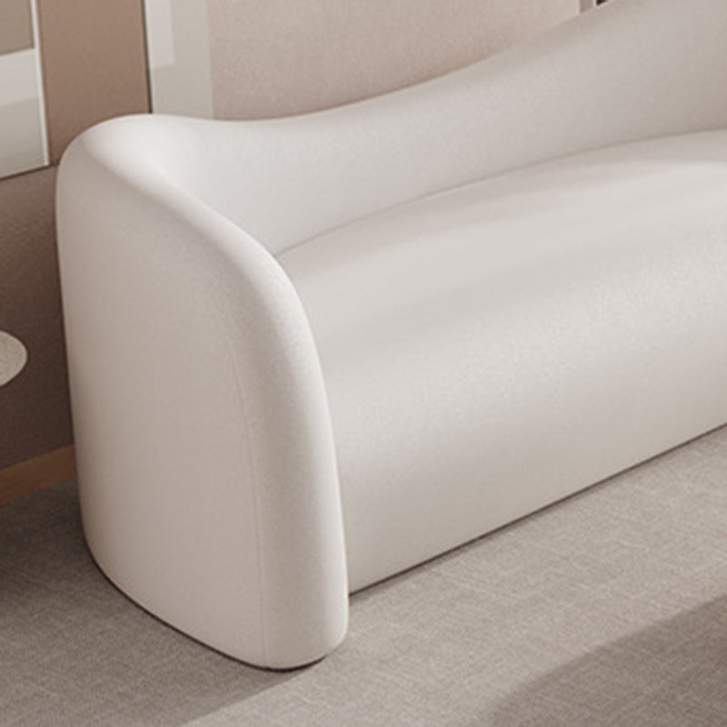 Faux Leather Modern Sofa Sloped Arm Curved Sofa for Living Room Clearhalo 'furn' 'furn_sofas' 'Furniture' 'Living Room Furniture' 'Sofa' 'sofas' 6411105