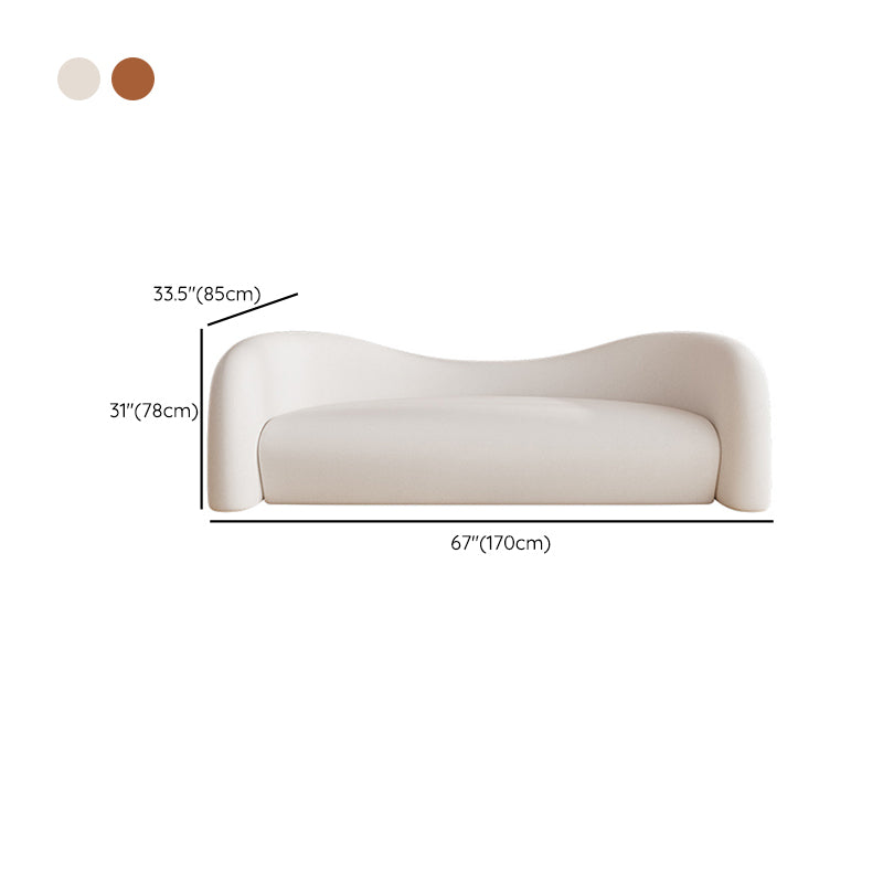 Faux Leather Modern Sofa Sloped Arm Curved Sofa for Living Room Clearhalo 'furn' 'furn_sofas' 'Furniture' 'Living Room Furniture' 'Sofa' 'sofas' 6411112