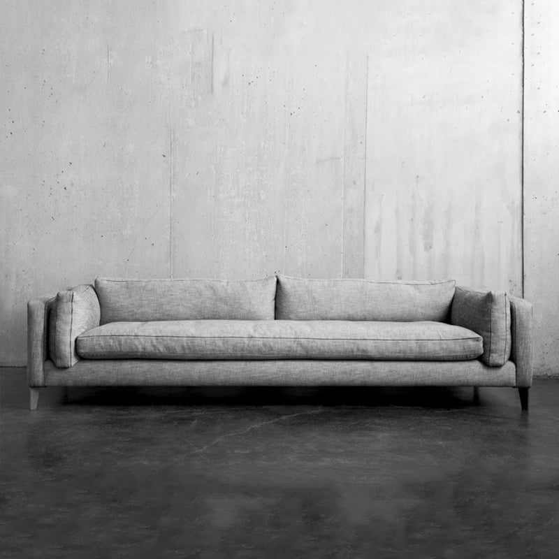 Modern Slipcovered Fabric Sofa 3-seater Tuxedo Arm Sofa in Gray Cotton Down Clearhalo 'furn' 'furn_sofas' 'Furniture' 'Living Room Furniture' 'Sofa' 'sofas' 6411125
