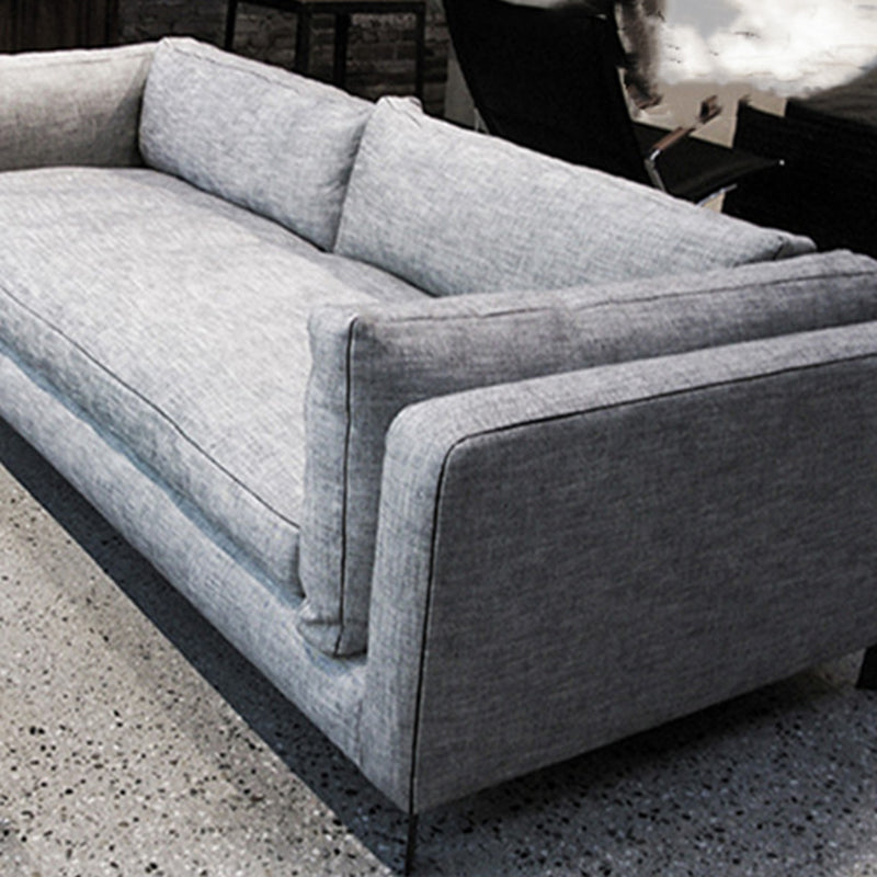 Modern Slipcovered Fabric Sofa 3-seater Tuxedo Arm Sofa in Gray Clearhalo 'furn' 'furn_sofas' 'Furniture' 'Living Room Furniture' 'Sofa' 'sofas' 6411127