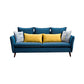 Standard Flared Arm Sofa Fabric Slipcovered Sofa with Wood Accent