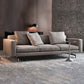 Sofá de brazo sqaure de 3 plazas gris contemporáneo sofá con 3 almohadas
