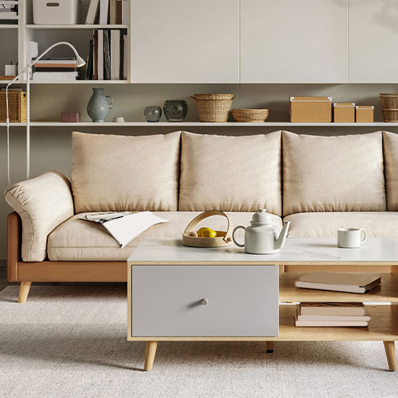 Contemporary Linen Standard Sofa Pillow Top Arm Settee in Beige and Grey Clearhalo 'furn' 'furn_sofas' 'Furniture' 'Living Room Furniture' 'Sofa' 'sofas' 6411172