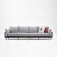 Contemporary Linen Standard Sofa Pillow Top Arm Settee in Beige and Grey 110"L x 33"W x 31.5"H Light Gray Clearhalo 'furn' 'furn_sofas' 'Furniture' 'Living Room Furniture' 'Sofa' 'sofas' 6411173