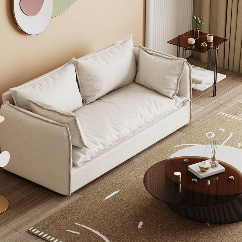 Sofa stationnaire blanc canapé de bras carré moderne pour le salon