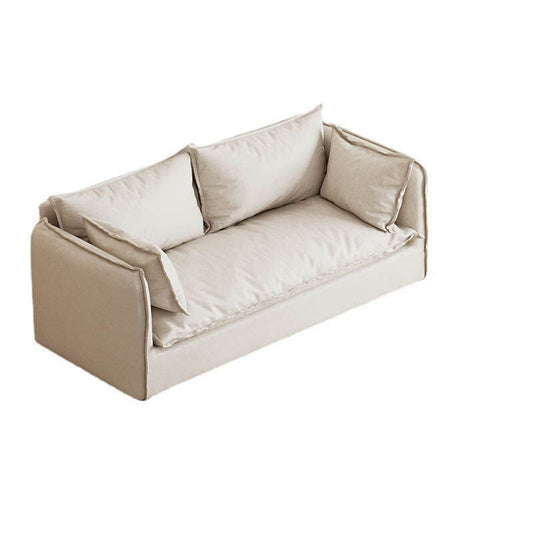 Weißes stationäres Sofa modernes Quadratarmofa für Wohnzimmer