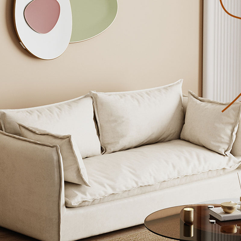 Sofa stationnaire blanc canapé de bras carré moderne pour le salon