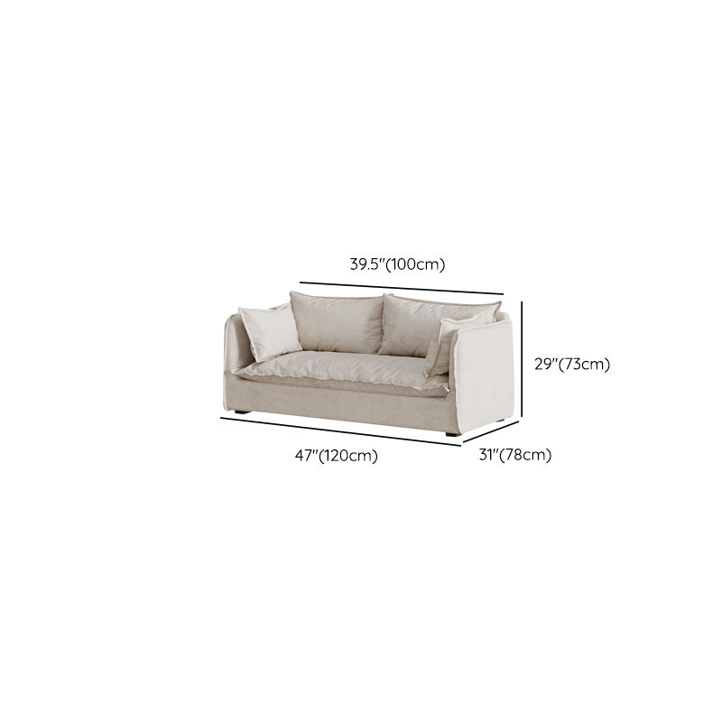 Sofa stationnaire blanc canapé de bras carré moderne pour le salon