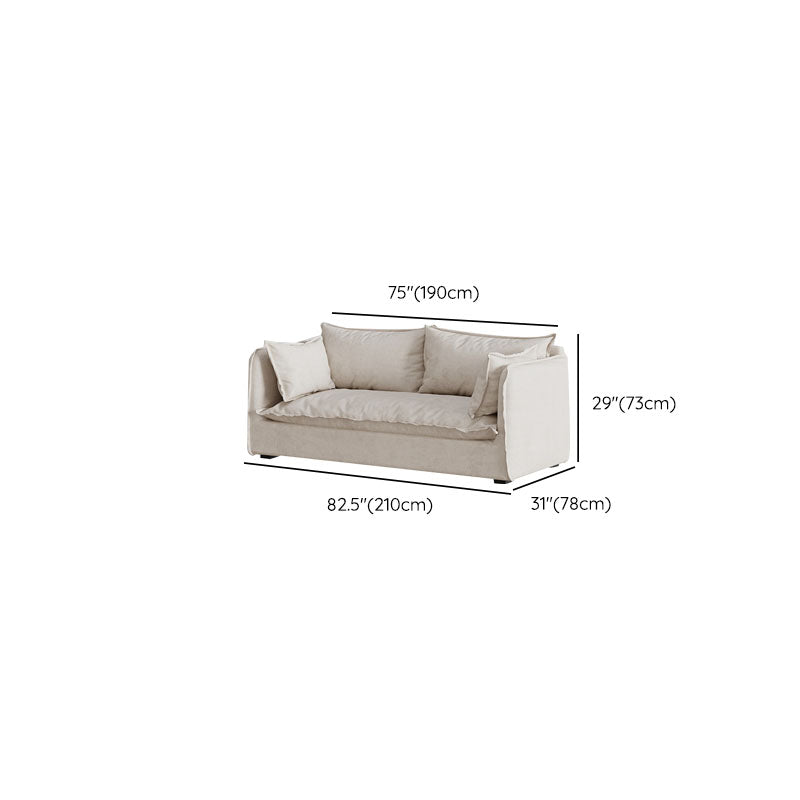 Sofa stationnaire blanc canapé de bras carré moderne pour le salon