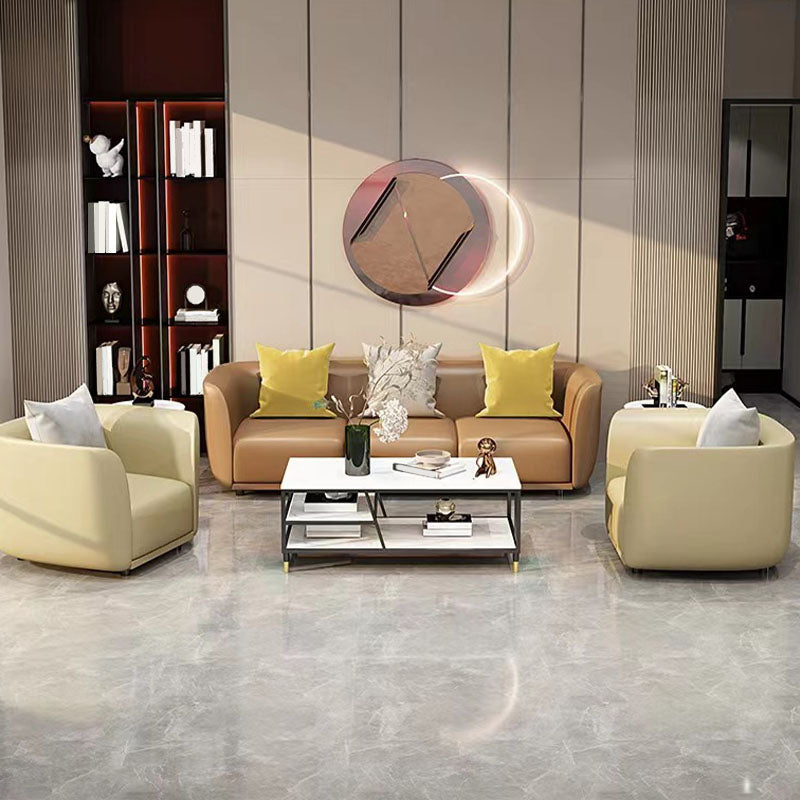 Modernes Standard -Ledersofa stationär ausgestattetem Armsofa für Wohnzimmer