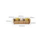 Modern Standard Leather Sofa Stationary Flared Arm Sofa for Living Room
