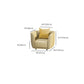Modern Standard Leather Sofa Stationary Flared Arm Sofa for Living Room