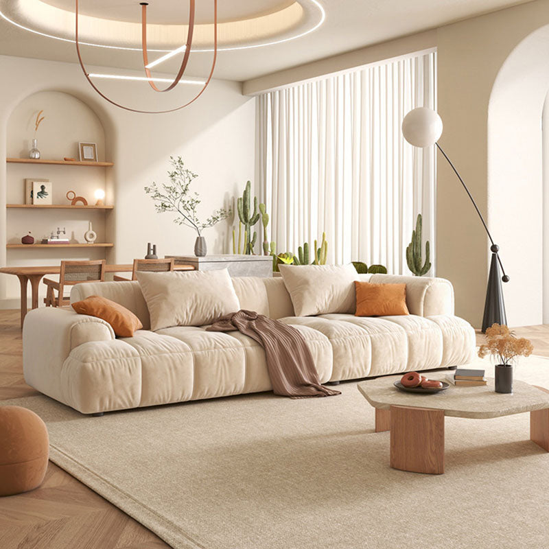 Moderne standaard sofa vierkante armkussens bank voor woonkamer