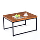 Modern Simple Wood Rectangular Coffee Table Sled 2 Nesting Cocktail Table Set