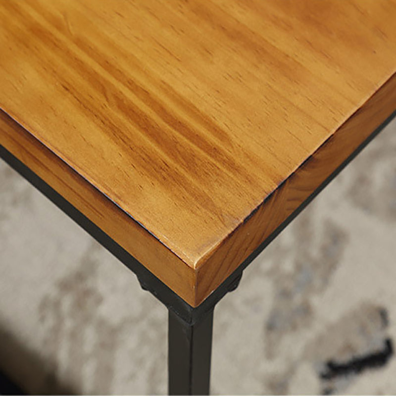 Modern Simple Wood Rectangular Coffee Table Sled 2 Nesting Cocktail Table Set