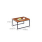 Modern Simple Wood Rectangular Coffee Table Sled 2 Nesting Cocktail Table Set