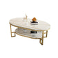 Table basse rectangulaire en ardoise, table basse abstraite avec étagère
