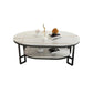 Table basse rectangulaire en ardoise, table basse abstraite avec étagère