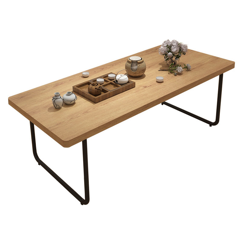Contemporary Sled Coffee Table Solid Wood Coffee Cocktail Table Clearhalo 'Coffee & Accent Tables' 'Coffee Tables' 'coffee_tables' 'furn' 'furn_coffee_tables' 'Furniture' 'Living Room Furniture' 6411443