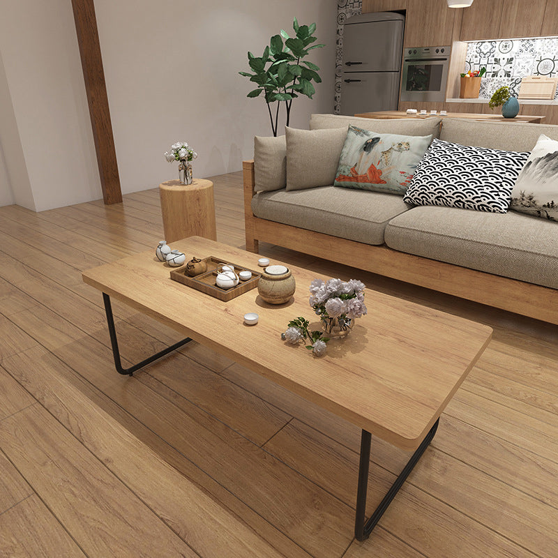 Contemporary Sled Coffee Table Solid Wood Coffee Cocktail Table Clearhalo 'Coffee & Accent Tables' 'Coffee Tables' 'coffee_tables' 'furn' 'furn_coffee_tables' 'Furniture' 'Living Room Furniture' 6411449
