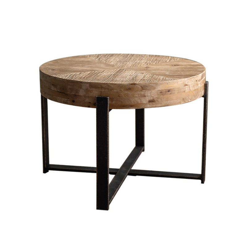 Distressed Wood & Iron Coffee Table French Country Style 1 Single Cocktail Table Clearhalo 'Coffee & Accent Tables' 'Coffee Tables' 'coffee_tables' 'furn' 'furn_coffee_tables' 'Furniture' 'Living Room Furniture' 6411475