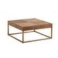 Distressed Wood & Iron Coffee Table French Country Style 1 Single Cocktail Table Clearhalo 'Coffee & Accent Tables' 'Coffee Tables' 'coffee_tables' 'furn' 'furn_coffee_tables' 'Furniture' 'Living Room Furniture' 6411476