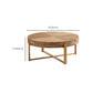 Distressed Wood & Iron Coffee Table French Country Style 1 Single Cocktail Table Clearhalo 'Coffee & Accent Tables' 'Coffee Tables' 'coffee_tables' 'furn' 'furn_coffee_tables' 'Furniture' 'Living Room Furniture' 6411480