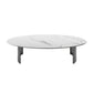 Oval Slate Coffee Table Glam 2 Legs Coffee Cocktail Table, 15.74" High Black White Clearhalo 'Coffee & Accent Tables' 'Coffee Tables' 'coffee_tables' 'furn' 'furn_coffee_tables' 'Furniture' 'Living Room Furniture' 6411490