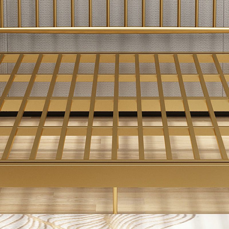 Letto a frammento aperto di ferro letto standard contemporaneo con gambe metalliche