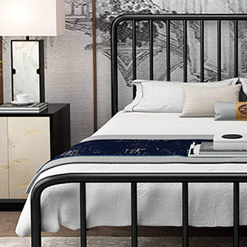 Modern Slat Bed Spindle Metal Open-Frame Bed with Custom Gold Legs