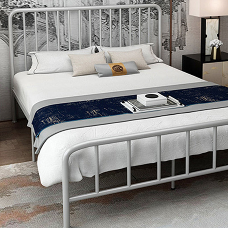 Modern Slat Bed Spindle Metal Open-Frame Bed with Custom Gold Legs