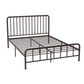 Modern Slat Bed Spindle Metal Open-Frame Bed with Custom Gold Legs