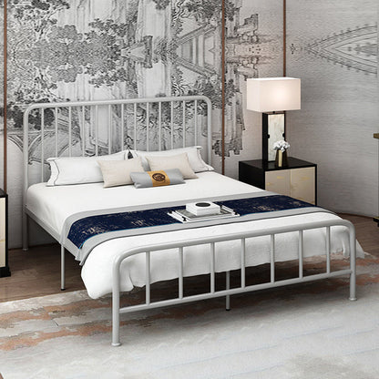 Modern Slat Bed Spindle Metal Open-Frame Bed with Custom Gold Legs