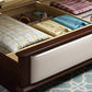 Legno standard contemporaneo a legno massiccio telaio da letto con rivestimento imbottito